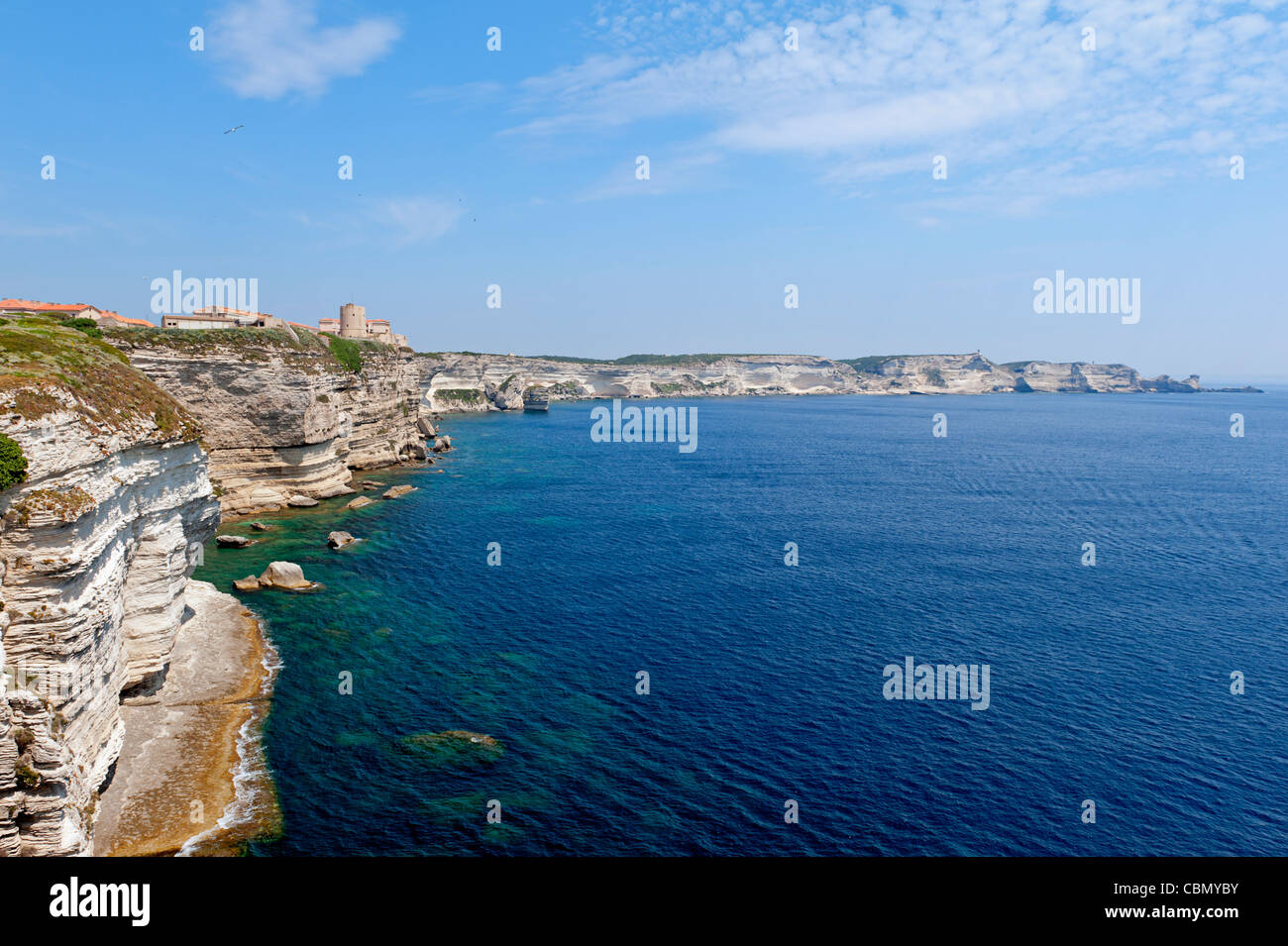 Küste von Bonifacio, Corsica Stockfoto