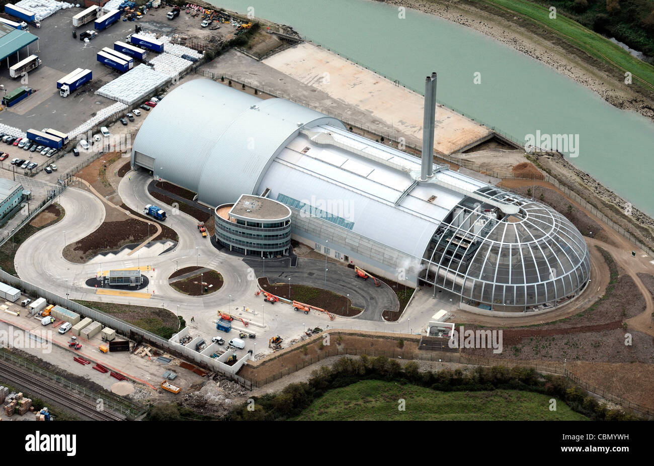 Luftaufnahme von Newhaven Verbrennungsanlage East Sussex, England Stockfoto