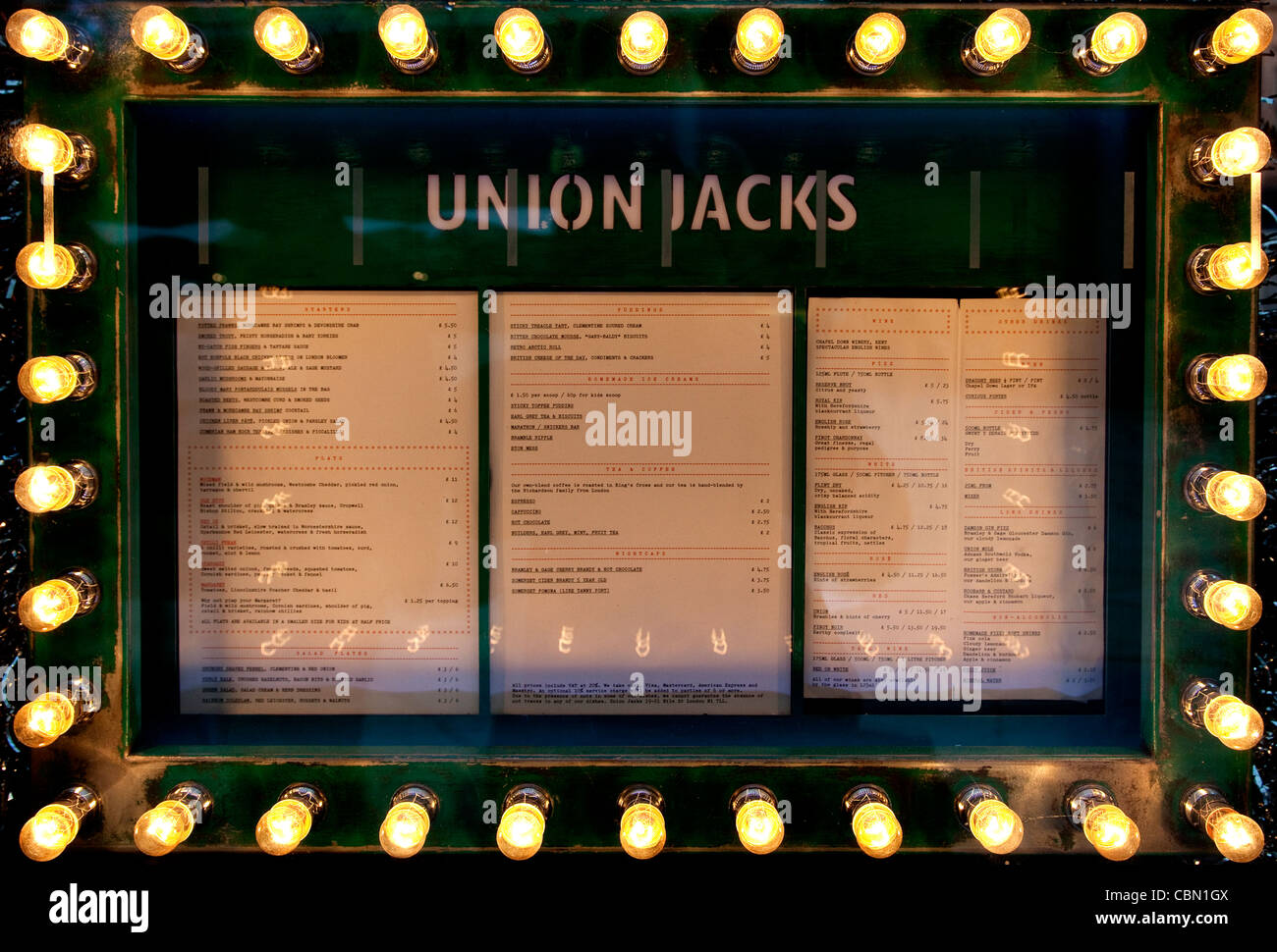 Union Jacks, Jamie Olivers neues Restaurant in Holborn, London Stockfoto