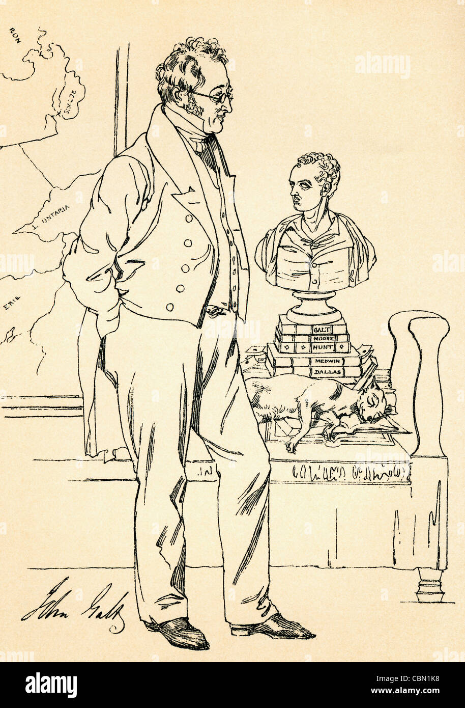 John Galt, 1779-1839. Schottischer Autor. Stockfoto