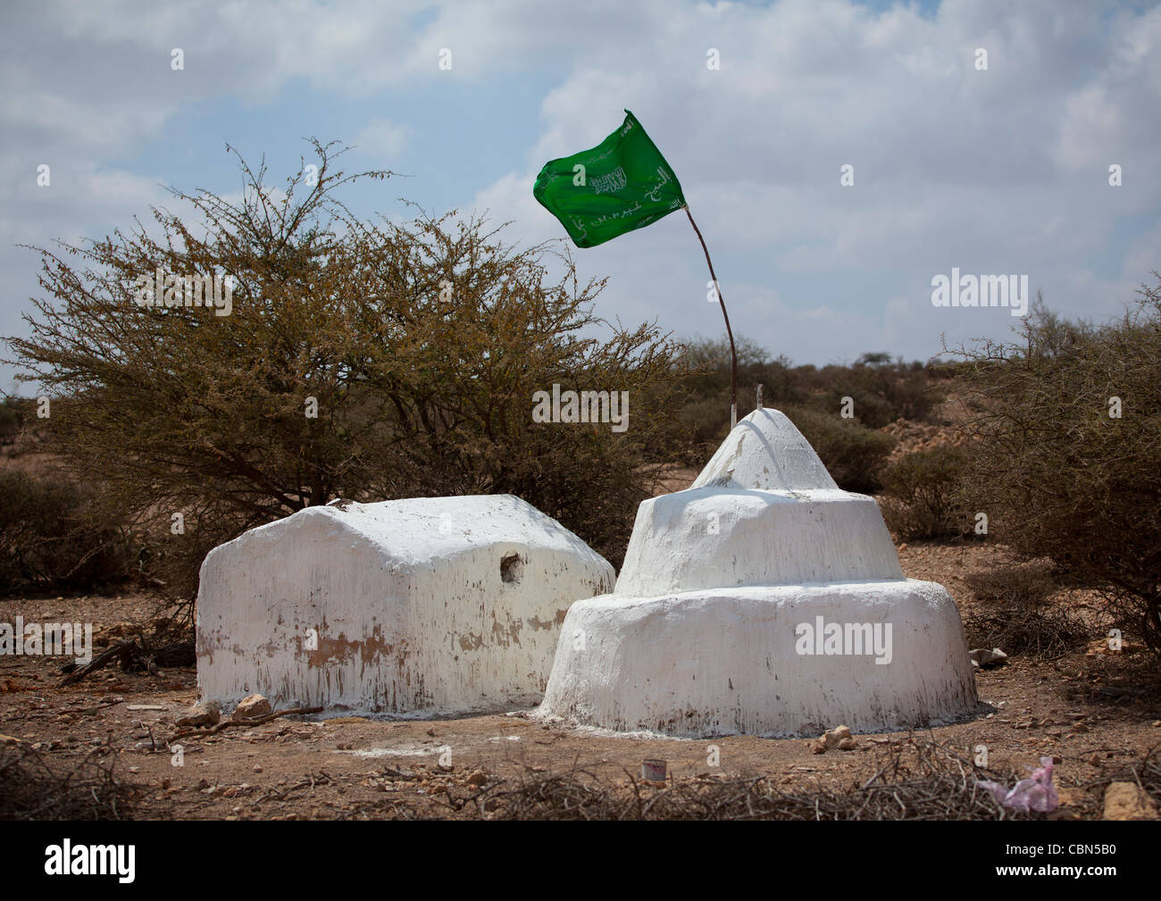 Muslimische weißen Grab in der Nähe von Hargeisa Somaliland Stockfoto