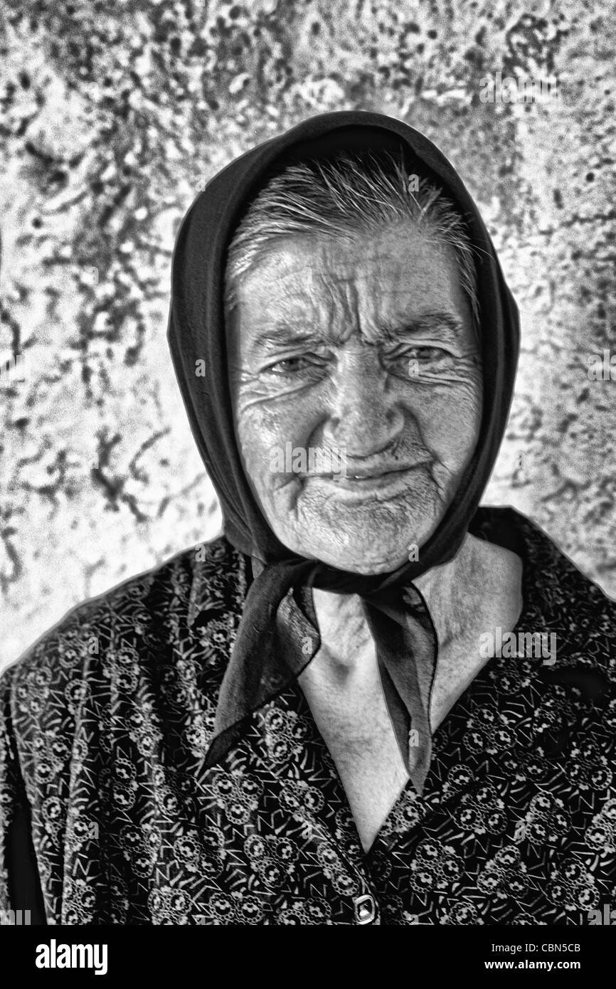 Athen Griechenland Frau Porträt des lokalen Native Stockfoto