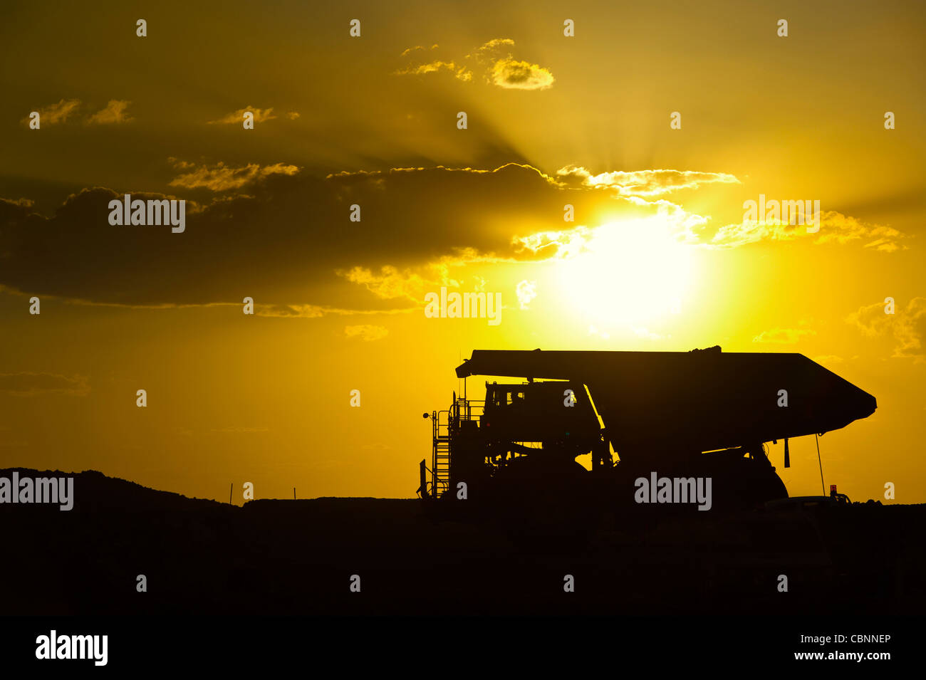 Kohle-Bergbau-LKW, Clermont-Minen-Queensland-Australien Stockfoto