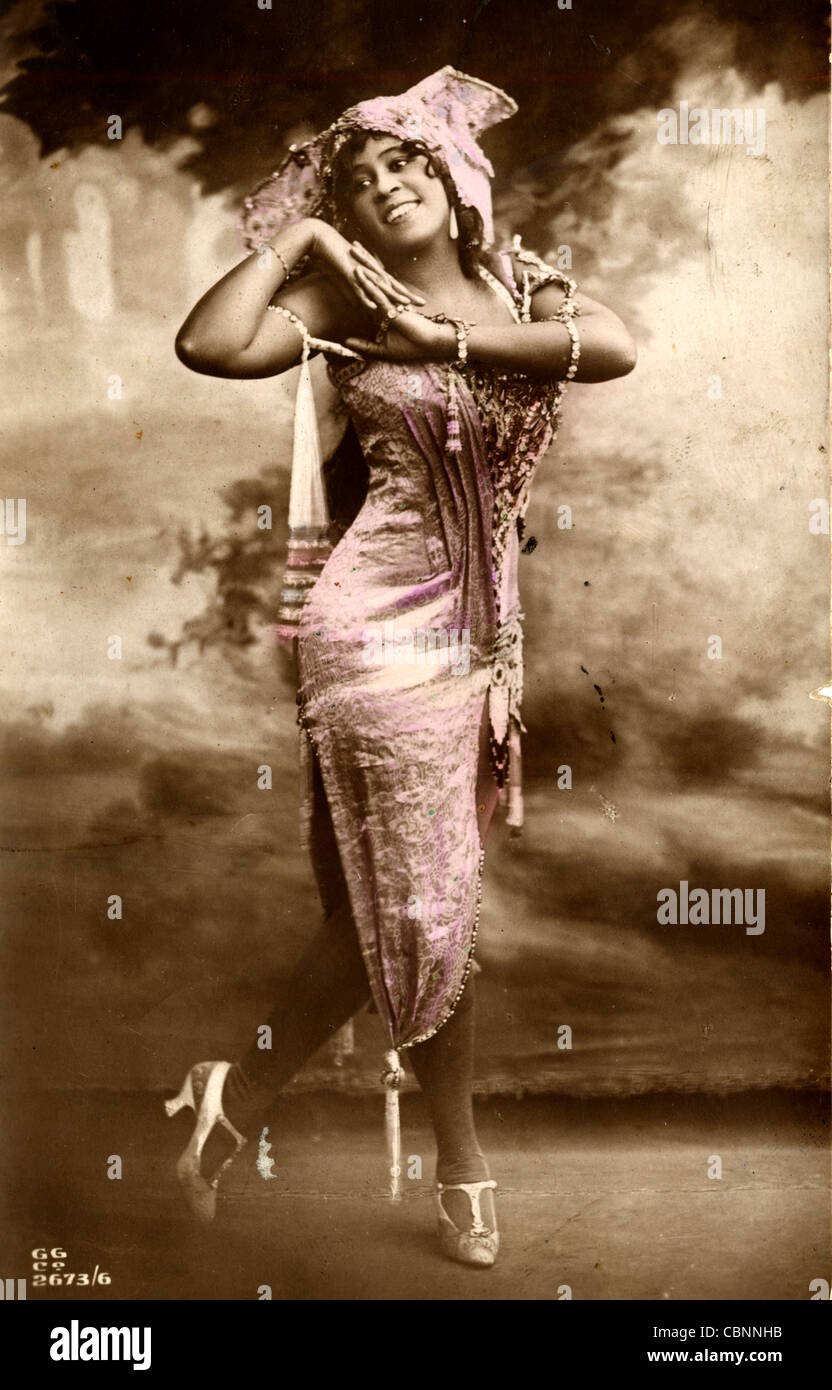 Schöne afrikanisch-amerikanischen Performer Josephine Baker Stockfoto