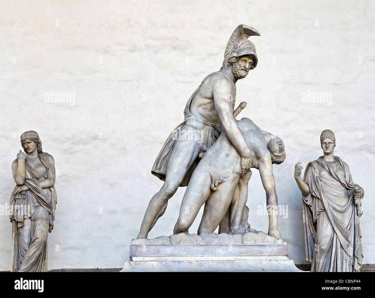 Statue von Menelaos und Patroklos Stockfoto