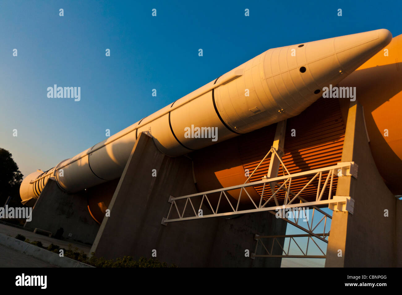 Kraftstofftank und solid Rocket Booster für das NASA Space shuttle Stockfoto
