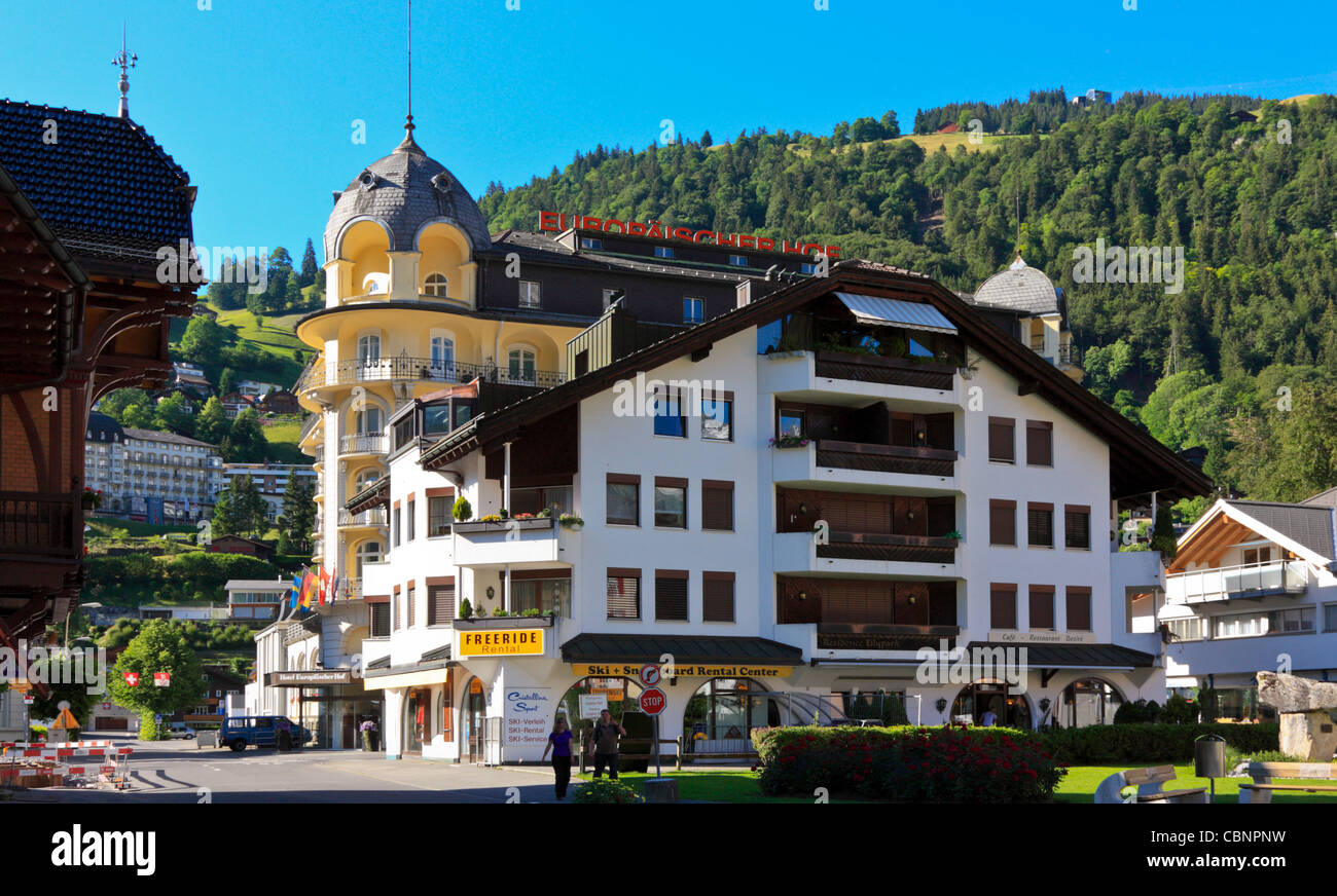 Hotel Europaeischer Hof in Engelberg, Schweiz Stockfoto