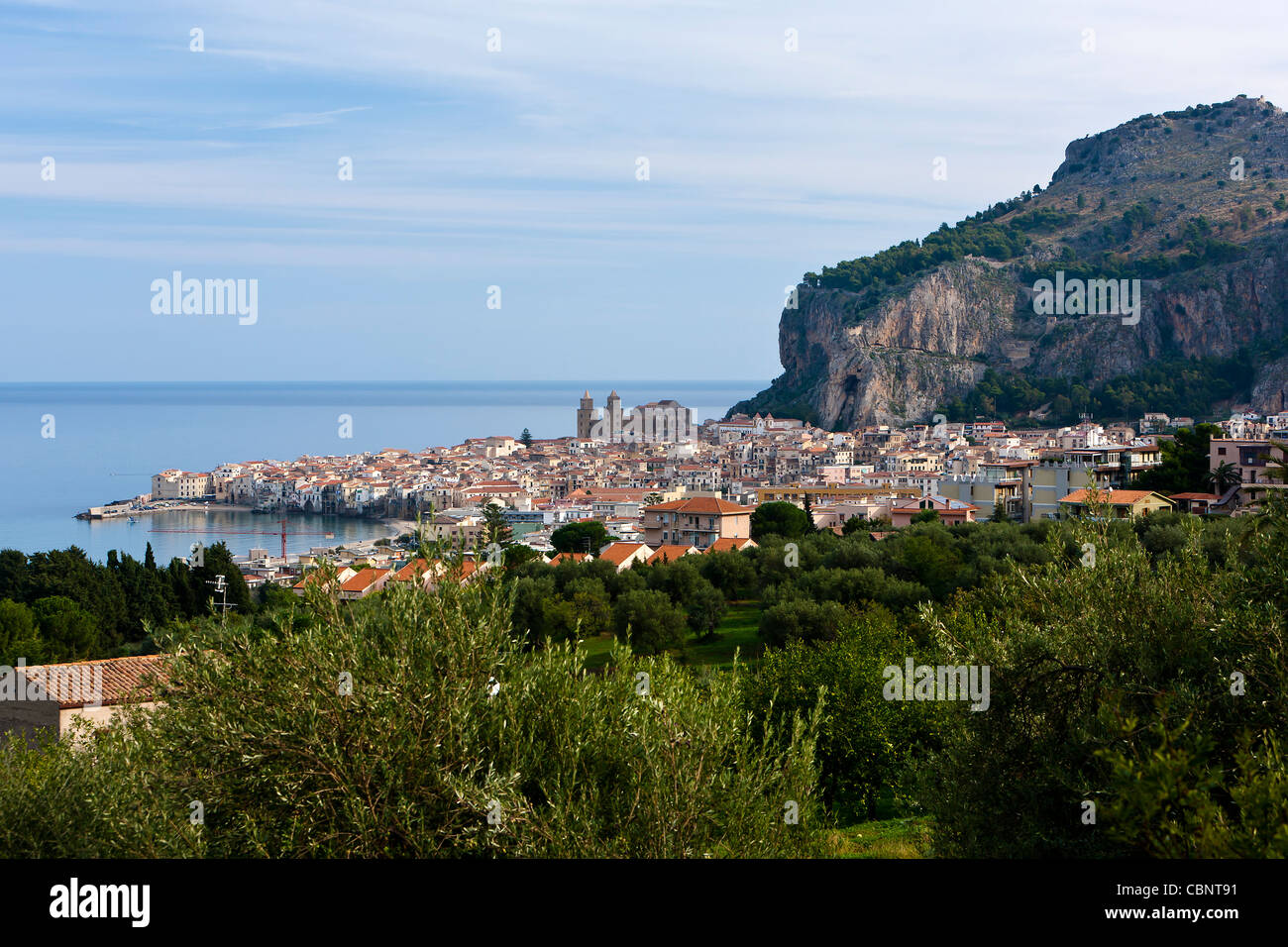 Cefalu Cifalù Sizilien Tyrrhenischen Meer Altstadt Stockfoto