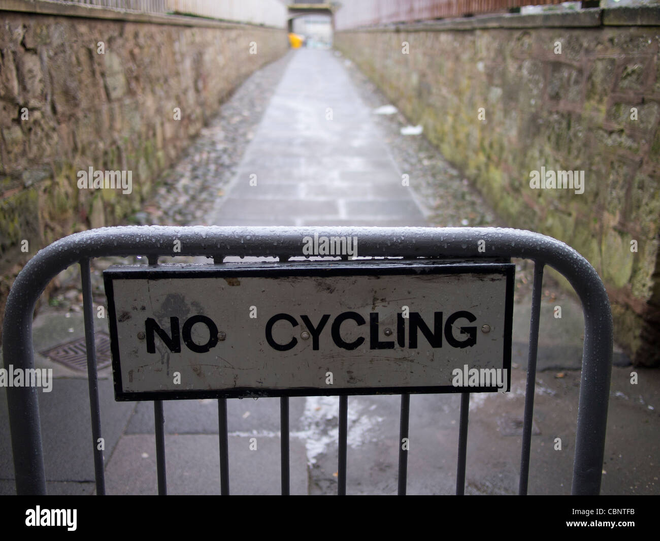 Kein Fahrrad Schild, Cupar, Fife Stockfoto