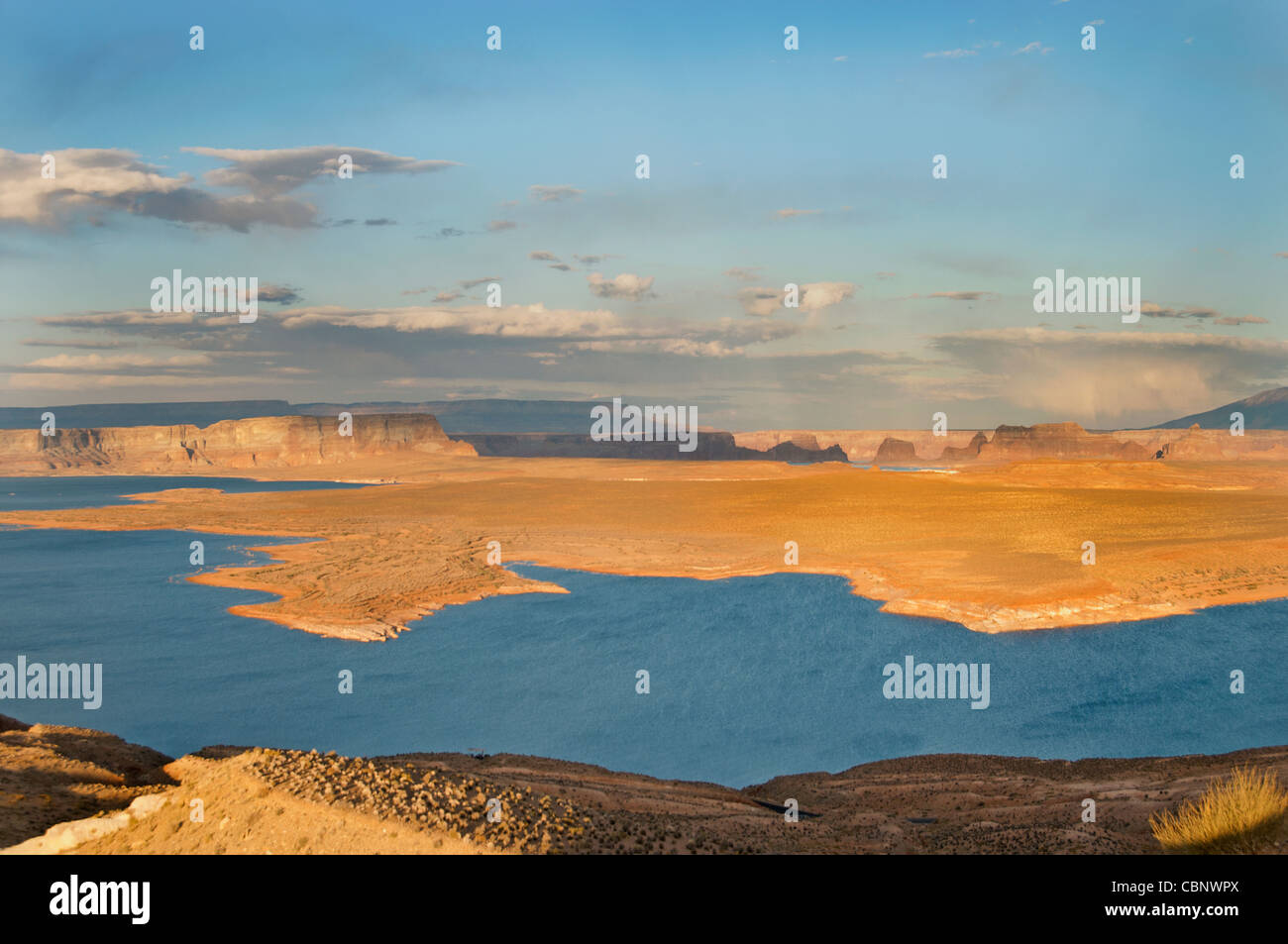Wüste Utah, Sandsteinformationen, auf, Lake Powell, Glenn Canyon Stockfoto