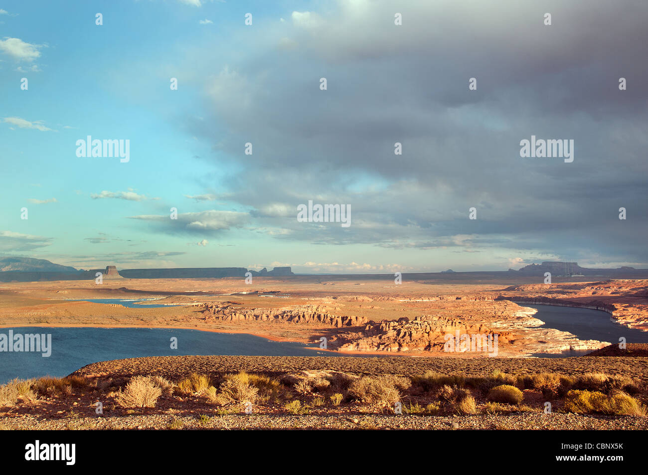 Wüste Utah, Sandsteinformationen, Lake Powell , Glenn Canyon Stockfoto