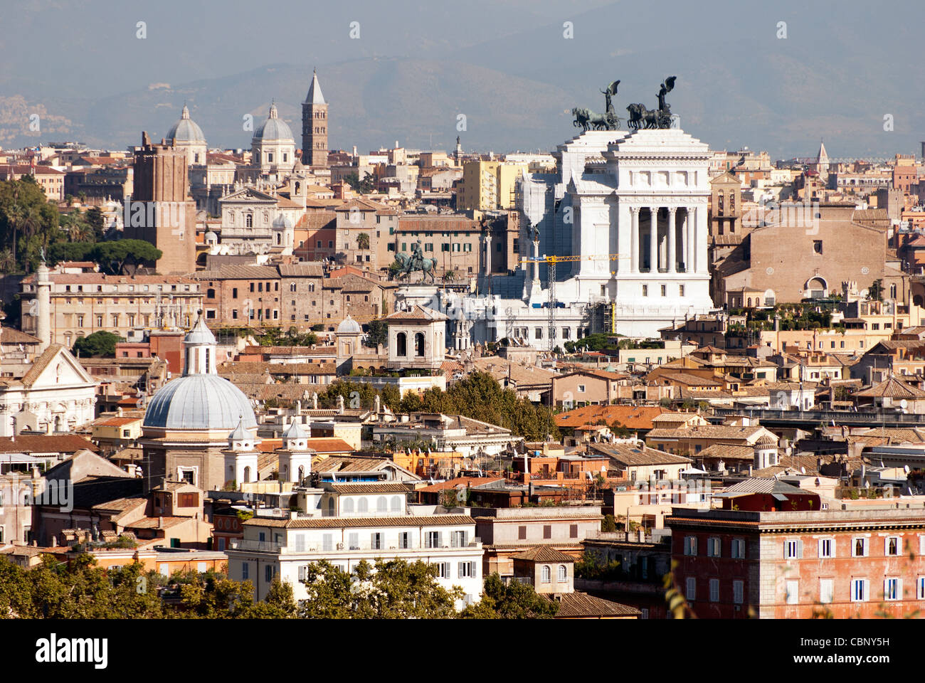 Blick auf Rom und die Altare della Patria - Rom Italien Stockfoto