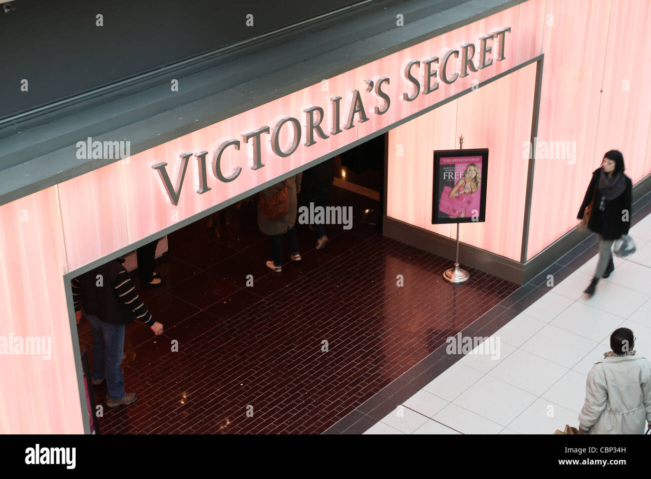 Victorias secret rosa Shop vor dem Eingang Stockfoto