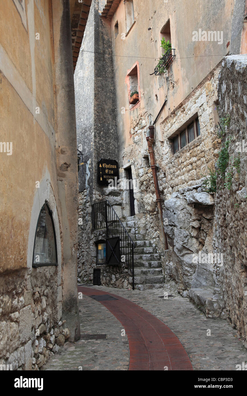 Eze, mittelalterliches Dorf, Alpes Maritimes, Provence, Cote d ' Azur, Côte d ' Azur, Frankreich, Mittelmeer, Europa Stockfoto