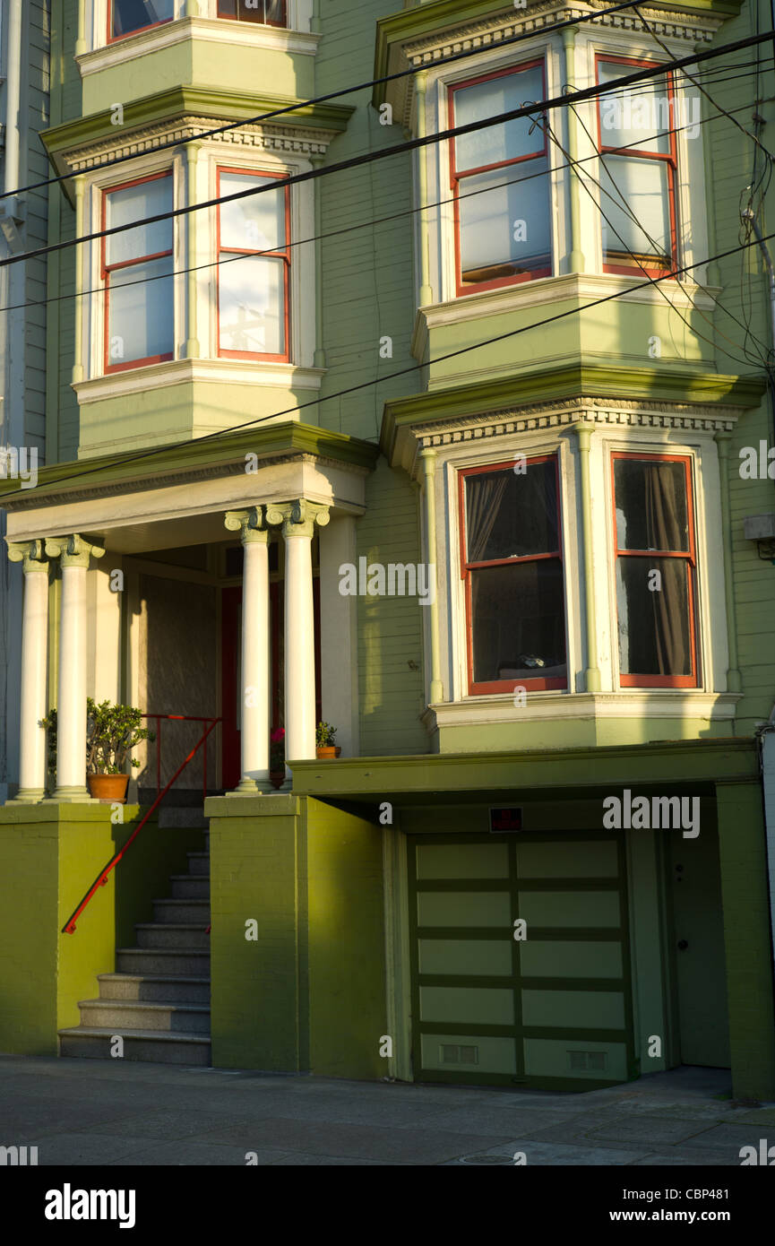 Haus im viktorianischen Stil, San Francisco, Kalifornien, USA Stockfoto