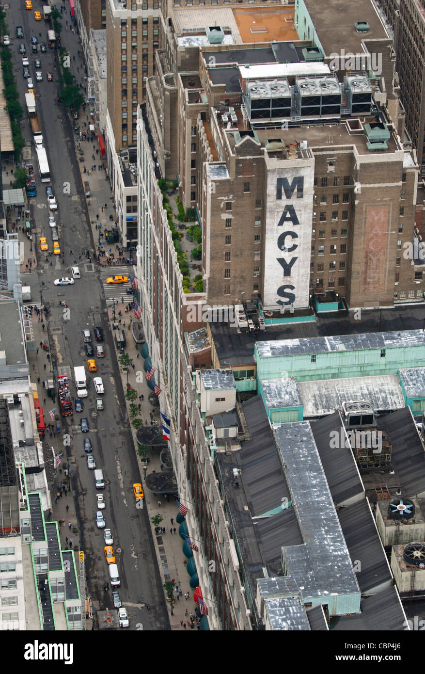 Macys, New York, aus einem ungewöhnlichen Blickwinkel Stockfoto
