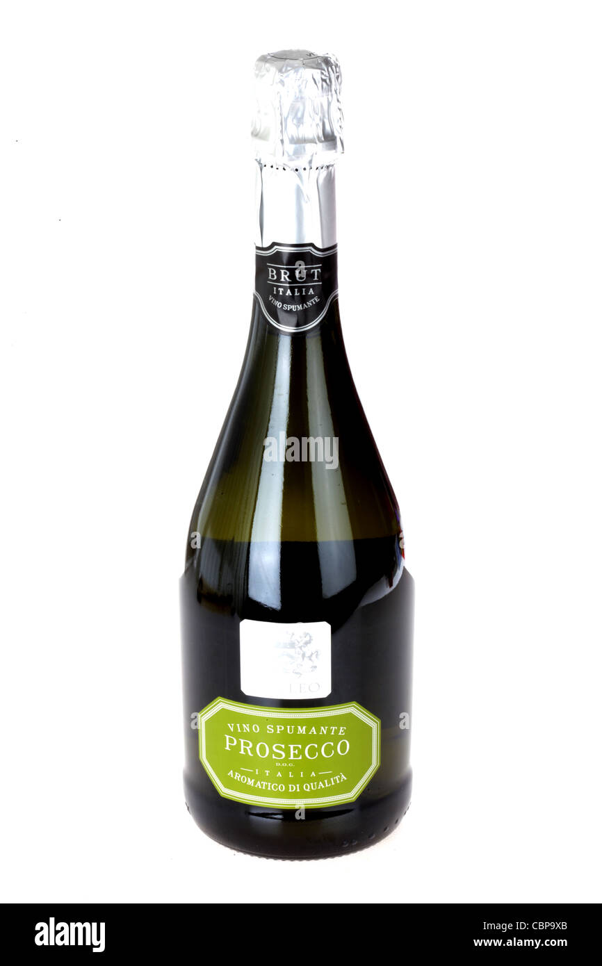 Flasche Prosecco Wein Stockfoto