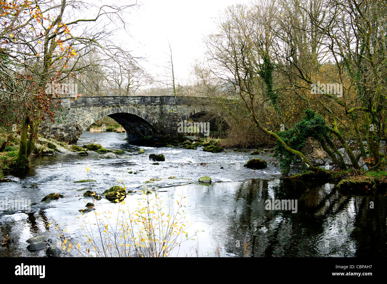 Fluß Brathay, Skelwith Brücke, Lake District, Cumbria, UK Stockfoto