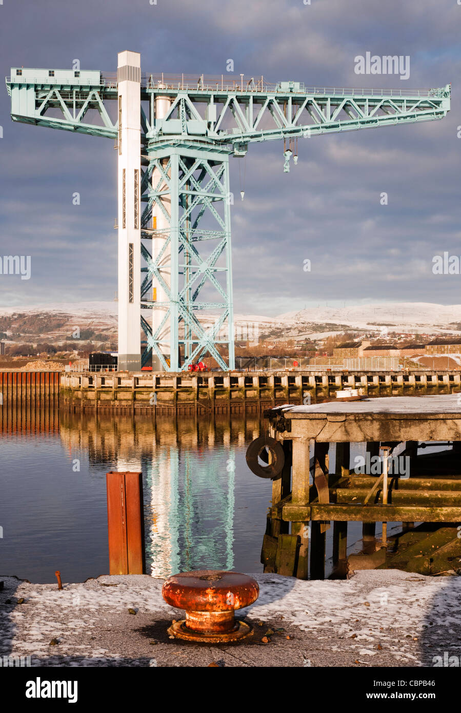 Der Titan-Kran auf dem Gelände des ehemaligen John Browns Werft Clydebank, Schottland. Stockfoto