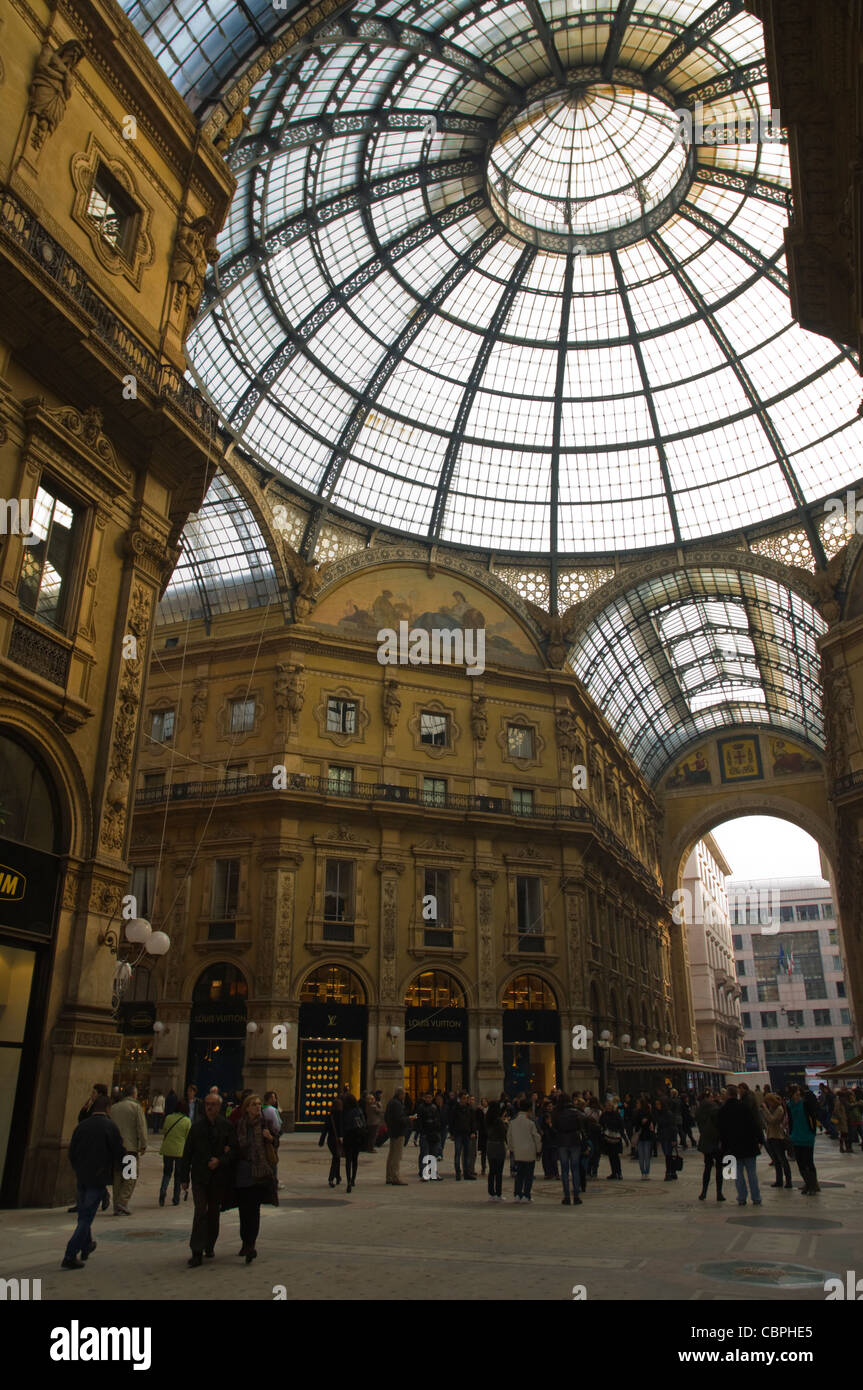 Galleria Vittorio Emanuele II Einkaufszentrum Mailand Lombardei Italien Europa Stockfoto