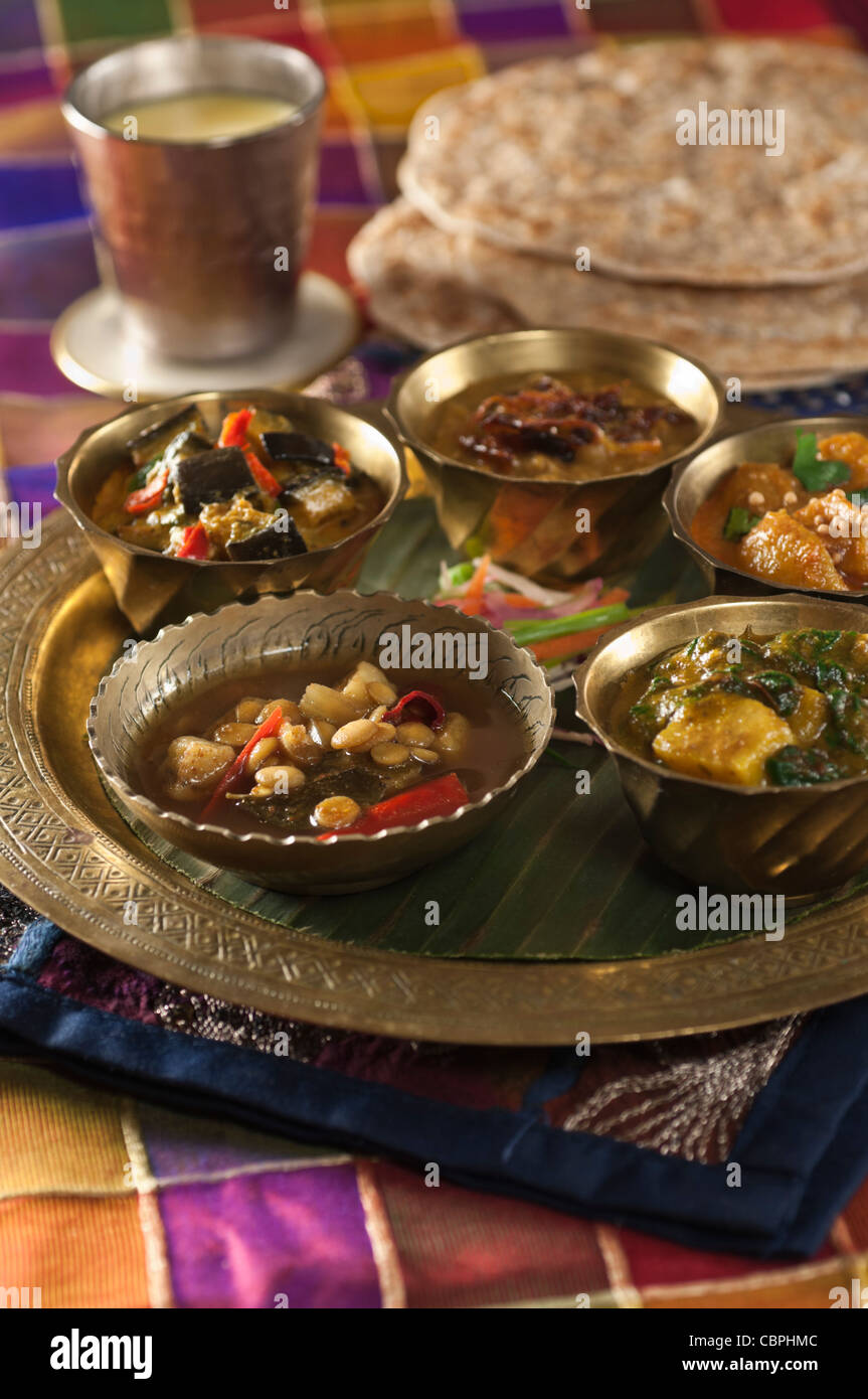 Thali Essen Indien Essen Stockfoto