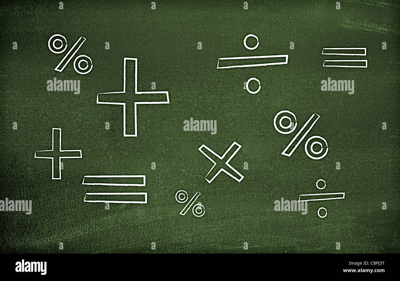 Mathematische Symbole Stockfoto