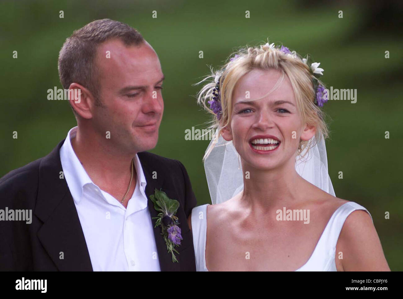 Norman Cook heiratet Zoe Ball im Babington House in Somerset.  Bild von James Boardman. Stockfoto