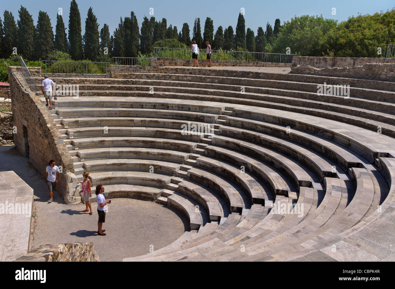 Odeon römischen Amphitheaters in Kos, Kos, Dodekanes Inselgruppe, Ägäis, Griechenland Stockfoto