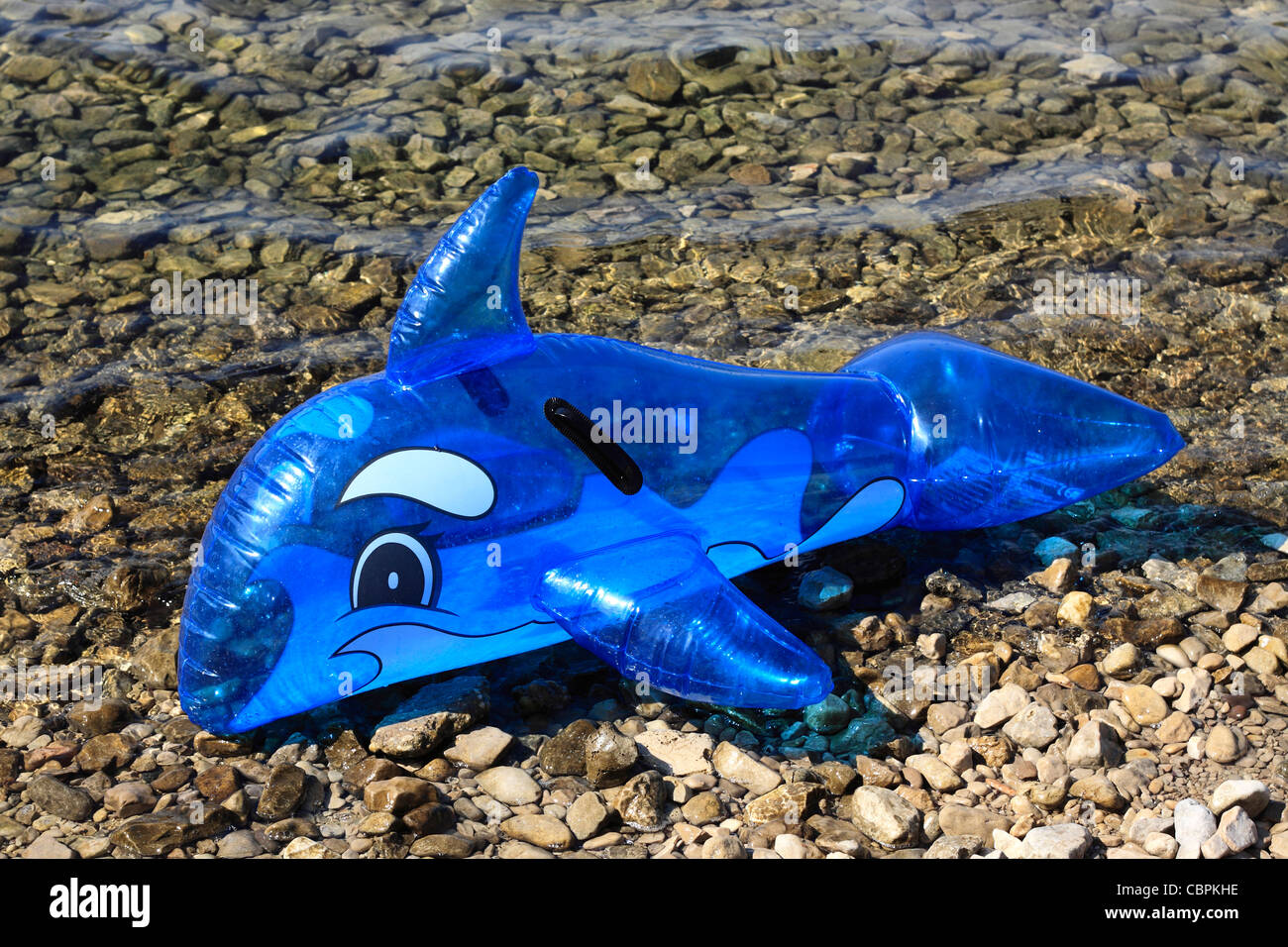 Aufblasbarer Delphin Spielzeug Stockfoto