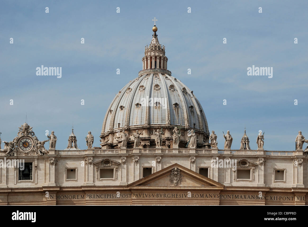 St. Peters Basilika auf der Sankt Petersplatz im Vatikan in Rom. Stockfoto