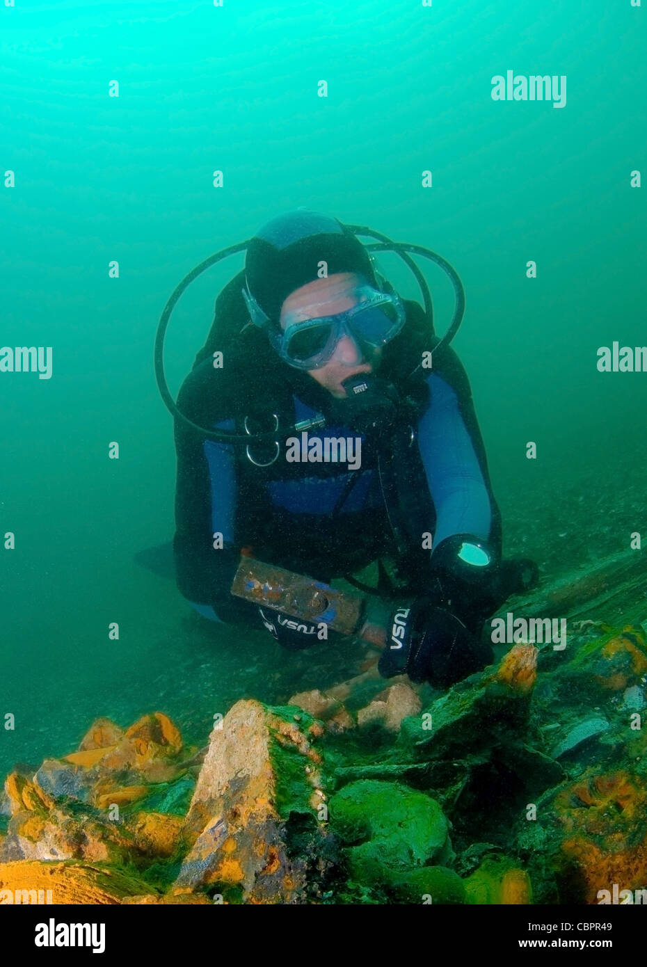 Segelschiff des XIX. Jahrhunderts, Insel Zmeiny (Schlange), Schwarzes Meer, Ukraine, Osteuropa Stockfoto