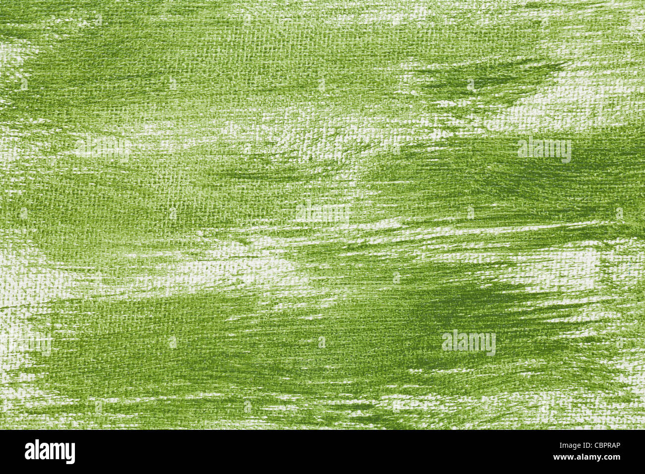 grüne und weiße abstrakte Textur auf Künstlerleinwand gemalt Stockfoto