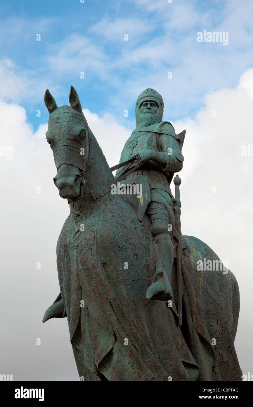 Robert der Bruce-Statue Bannockburn Schlachtfeld Denkmal Schottland Stockfoto