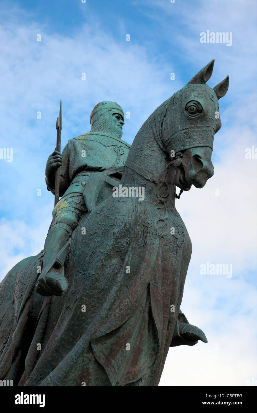 Robert der Bruce-Statue Bannockburn Schlachtfeld Denkmal Schottland Stockfoto