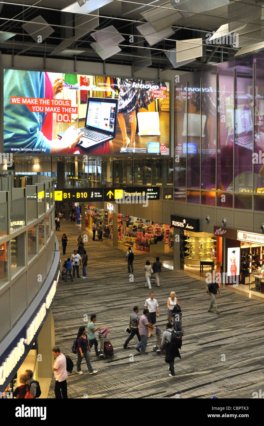 Singapore Changi international Airport Terminal 3 Stockfoto