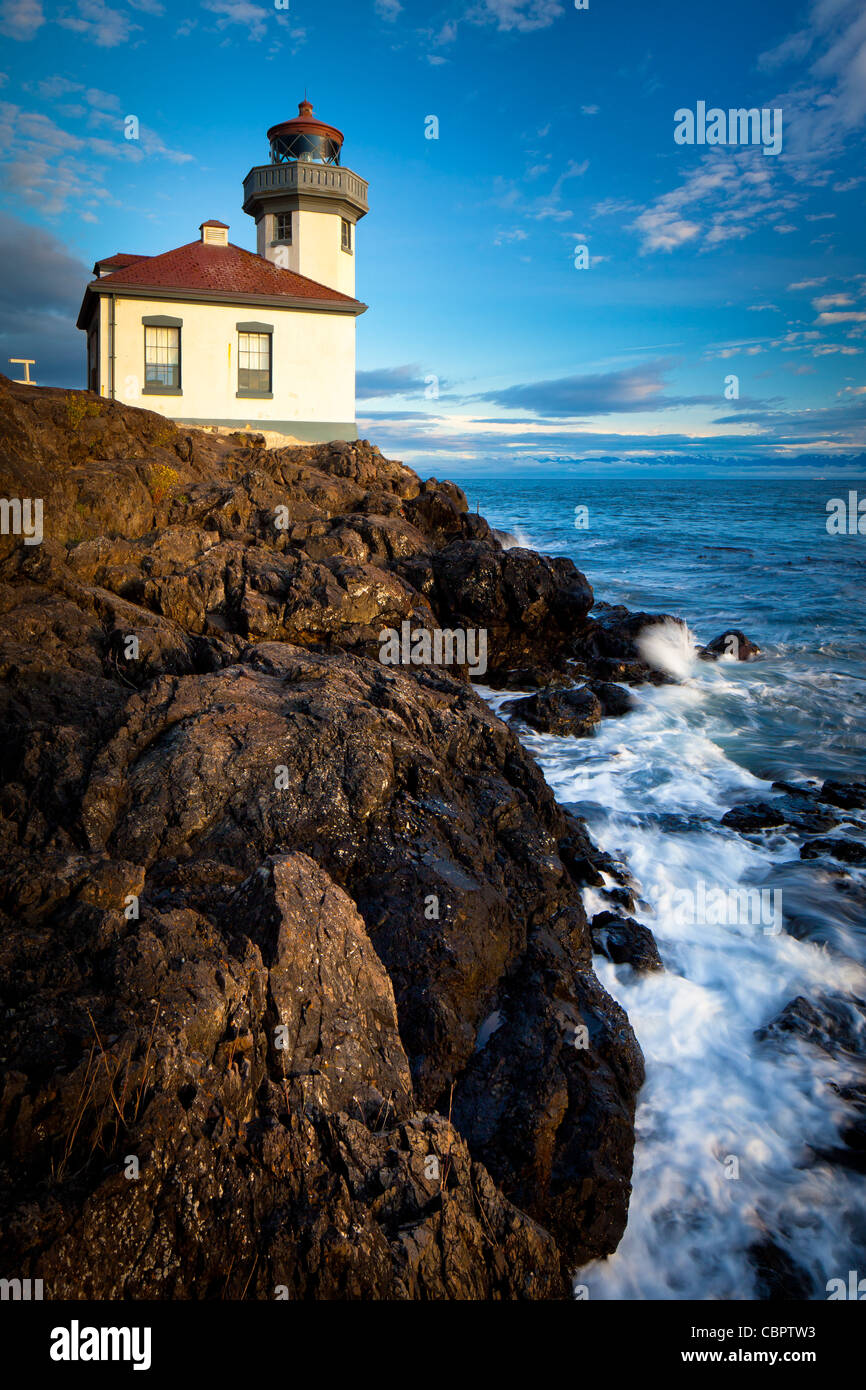 Kalk-Brennofen-Leuchtturm auf San Juan Island, Washington Stockfoto