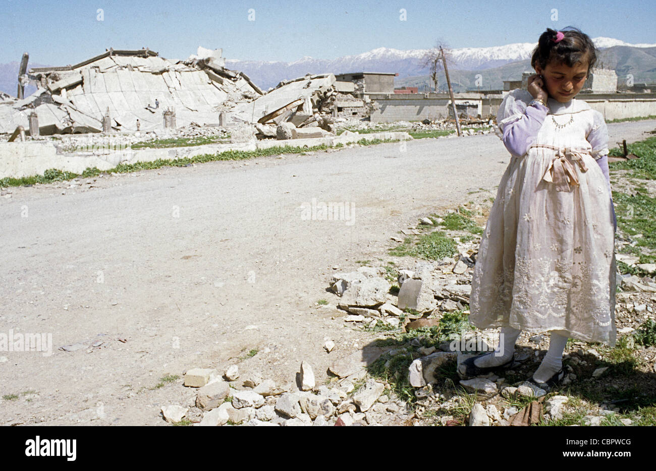 Halabja, Irakisch-Kurdistan, sobald Haus zu 5.000 Kurden im März 1988 von Saddam Hussein mit chemischen Waffen angegriffen. Stockfoto