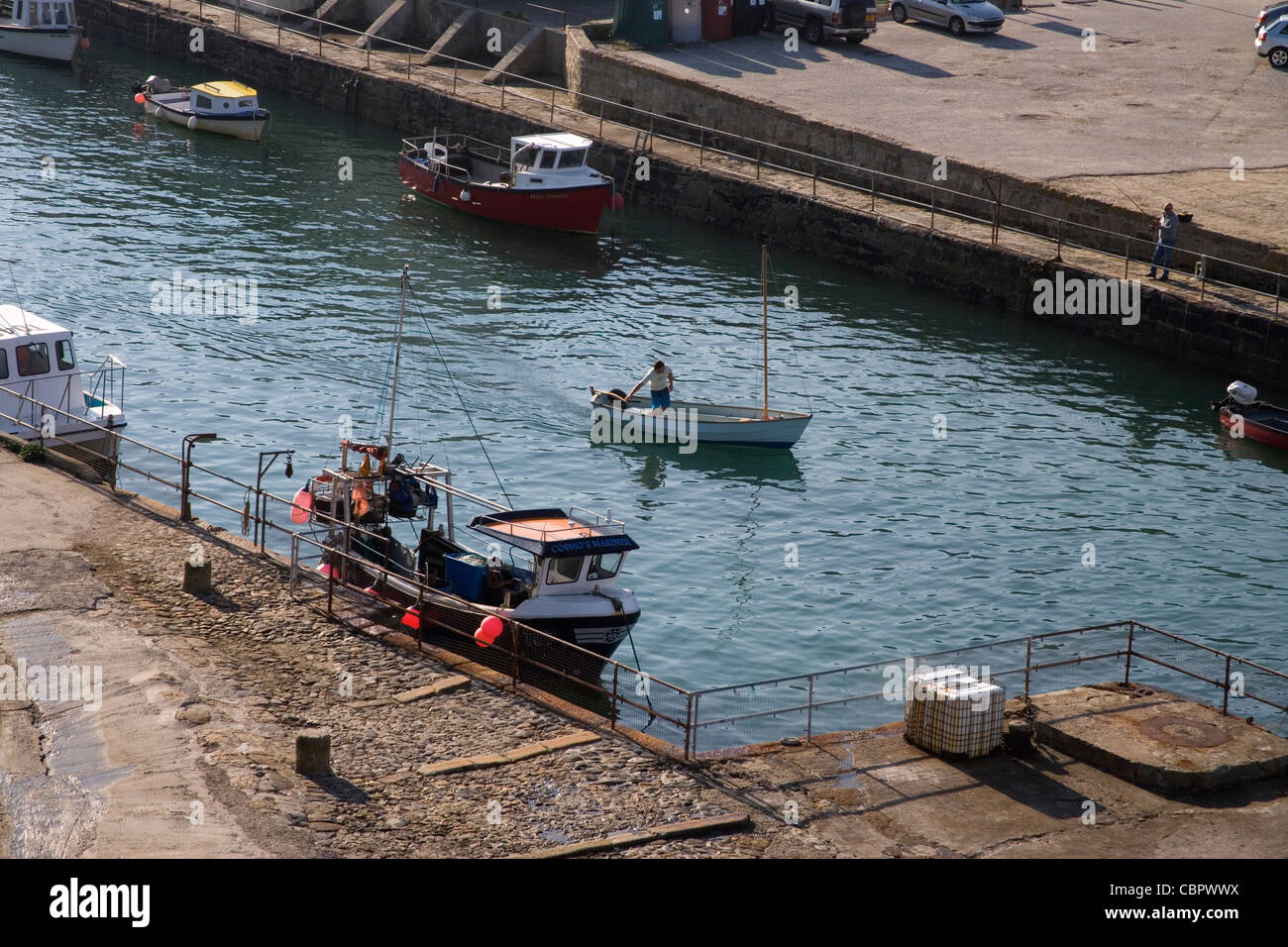 Portreath Hafen an der Nordküste von cornwall Stockfoto