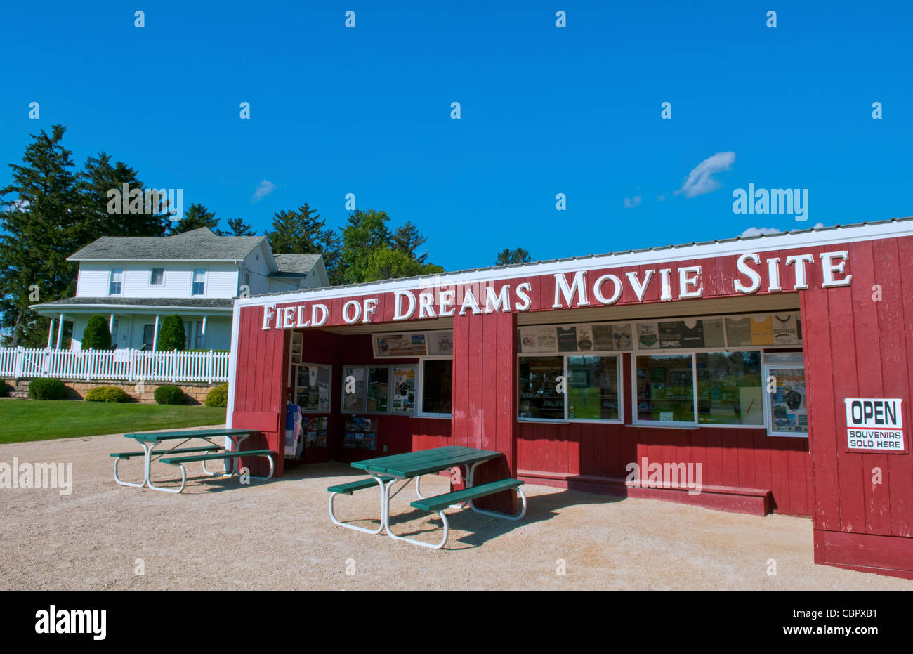 Dyersville Iowa Film-set des berühmten Film Feld der Träume Baseball park Stockfoto