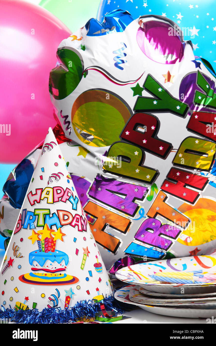 Geburtstag Partydekoration Stockfoto