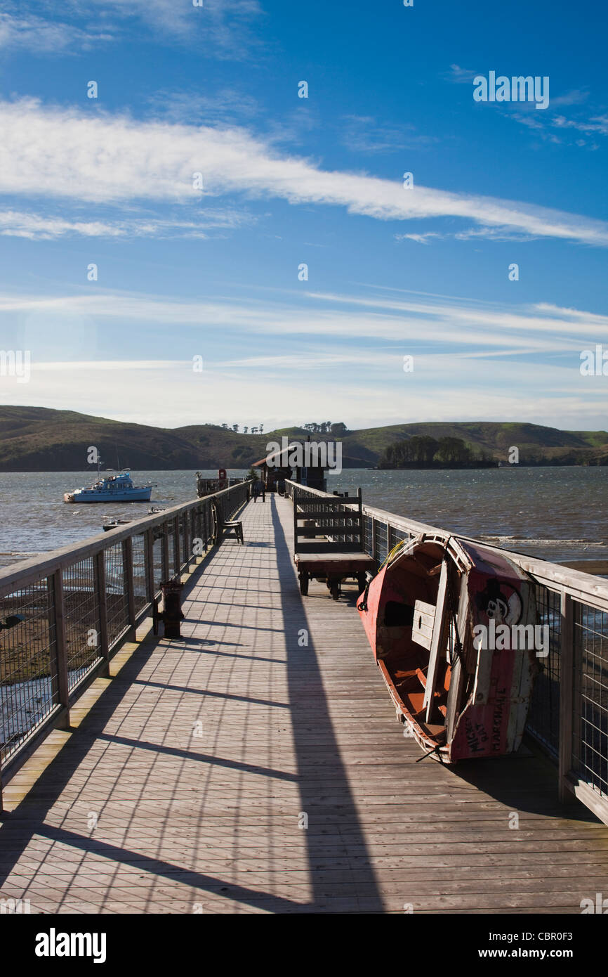 USA, California, Nordkalifornien, Nordküste, Tomales Bay, Nicks Cove, alten pier Stockfoto