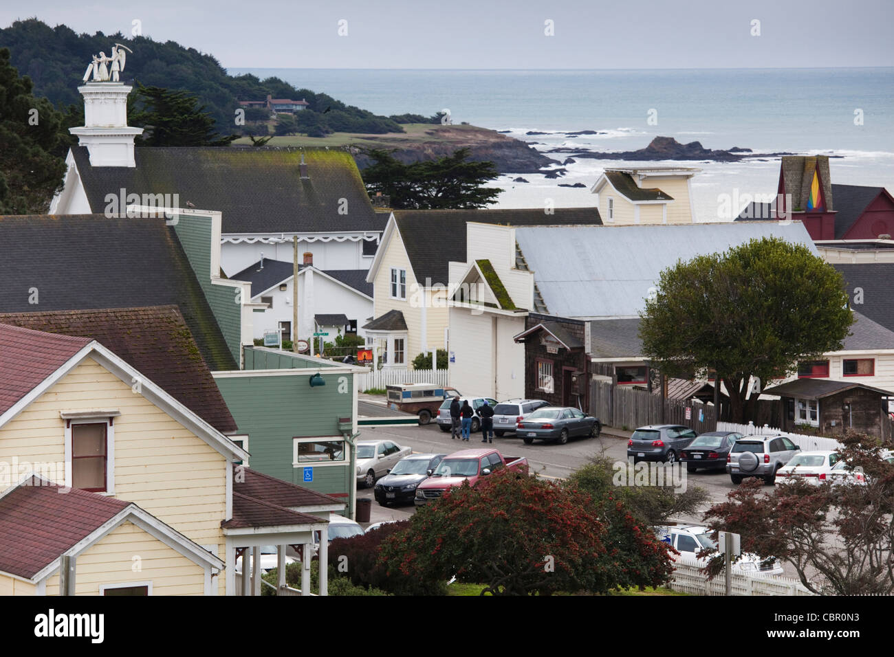 USA, Kalifornien, Nord-Kalifornien, North Coast, Mendocino, Lansing Street Stockfoto