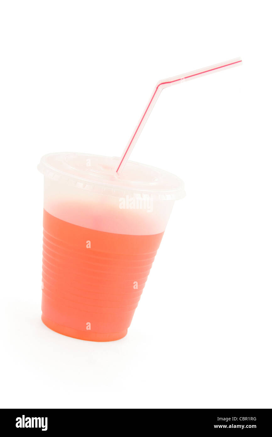 Getränk-Tasse mit weißem Hintergrund Stockfoto