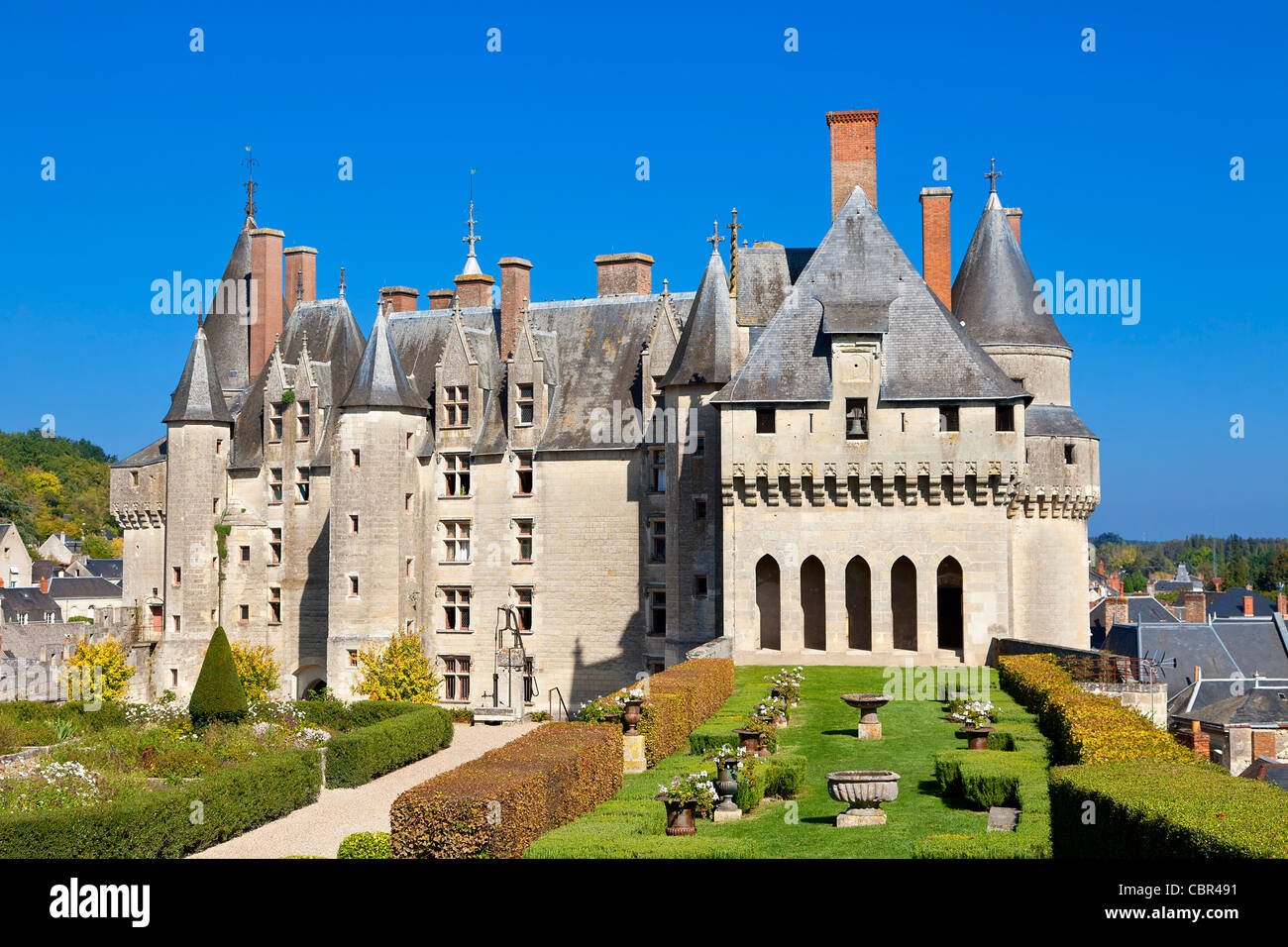 Loire-Tal, wickelten Burg Stockfoto