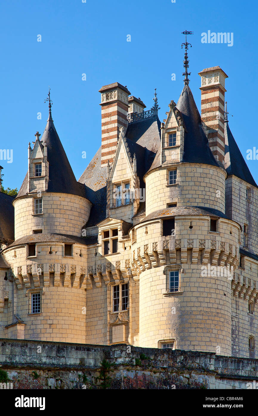 Loire-Tal, Schloss d'Usse Stockfoto