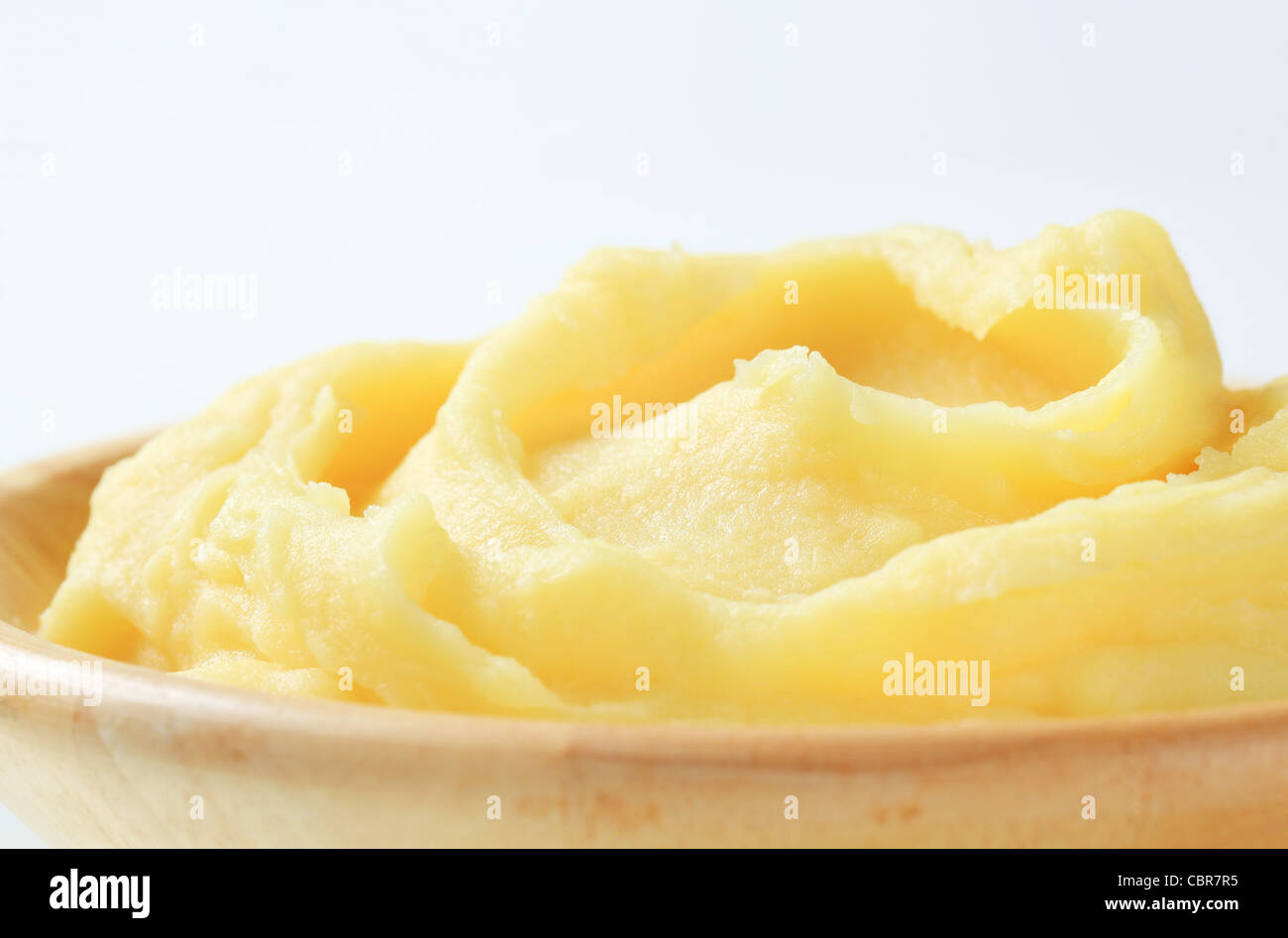 Detail einer Schüssel Kartoffelpüree Stockfoto