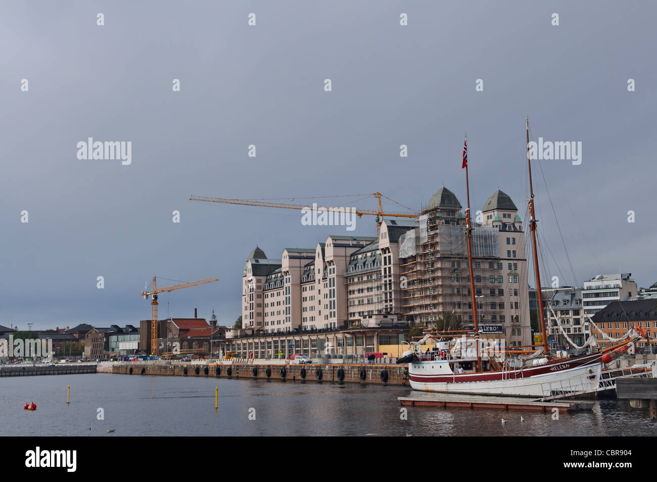 Oslo: Stadtlandschaft - Straße und Gebäude Stockfoto