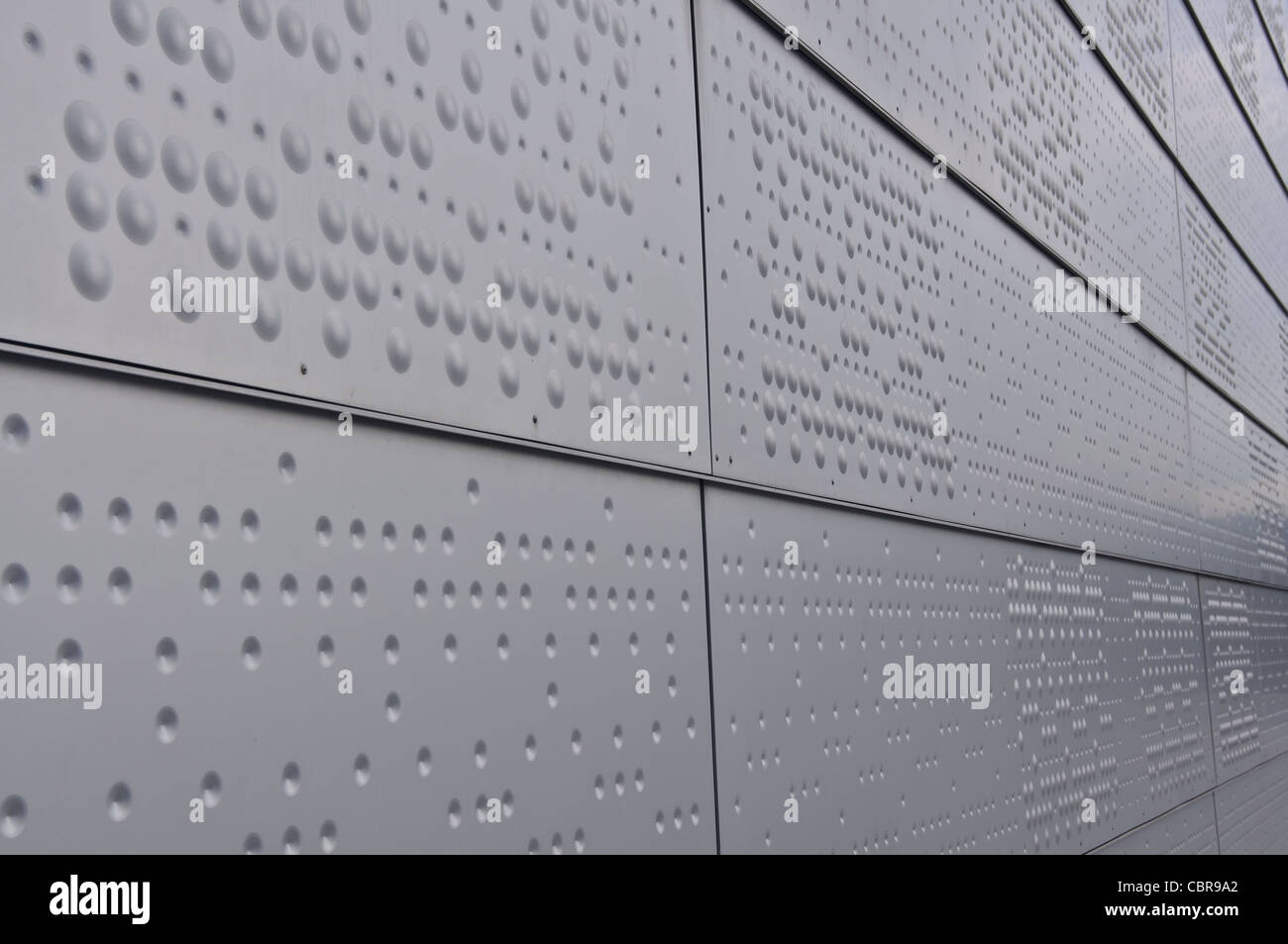 Abstrakten geometrischen Hintergrund - Teil der Mauer das Opernhaus in Oslo, Norwegen Stockfoto