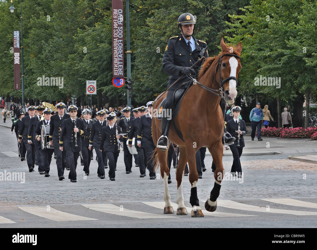 Oslo: Militärorchester Stockfoto