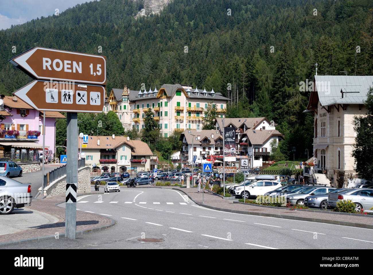 Höhepunkt der Passo della Mendola in Südtirol 1363 Meter über